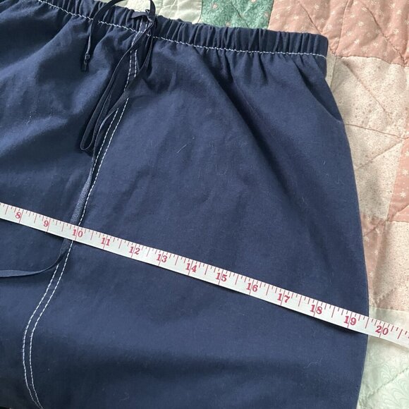 Vintage Liz Claiborne Maxi Skirt Womens M Navy Blue Y2K Coastal Sailor Fisherman - Picture 10 of 10